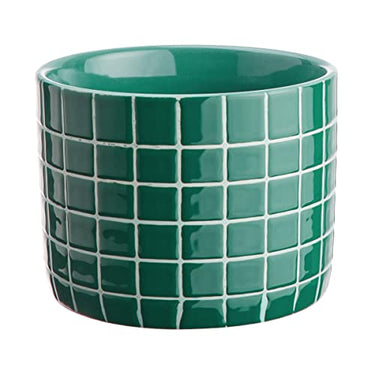 BUTLERS Blumentopf Ø 14cm Steinzeug -Tiles- Pflanzentopf für innen und außen | Übertopf zur Dekoration von Balkon, Küche, Fensterbank, Pflanzregal, Wohnzimmer im Sale